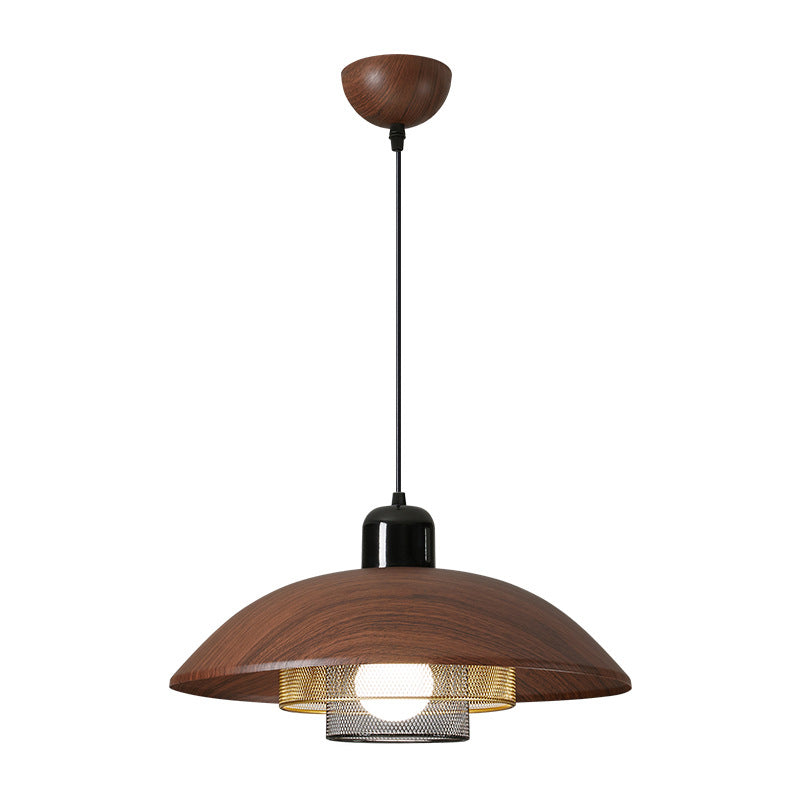Lustre suspendu traditionnel vintage en demi-cercle en fer et acrylique 1 lumière pour salle à manger 