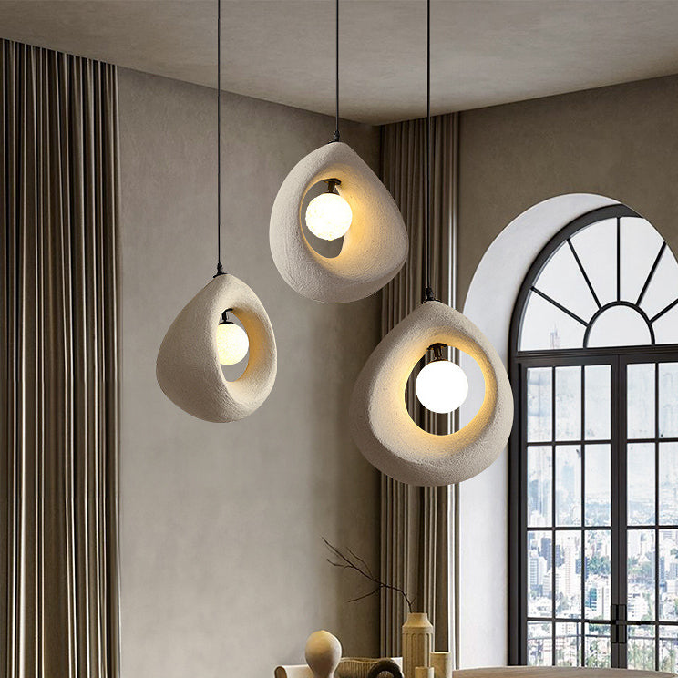 Art déco moderne entièrement en polystyrène 1 - Suspension lumineuse pour salle à manger 