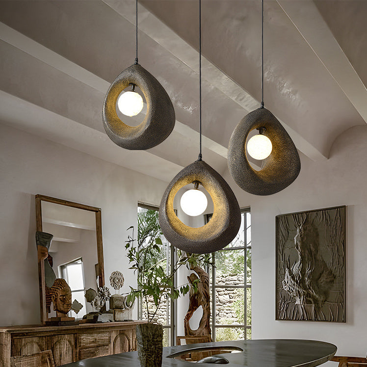 Art déco moderne entièrement en polystyrène 1 - Suspension lumineuse pour salle à manger 