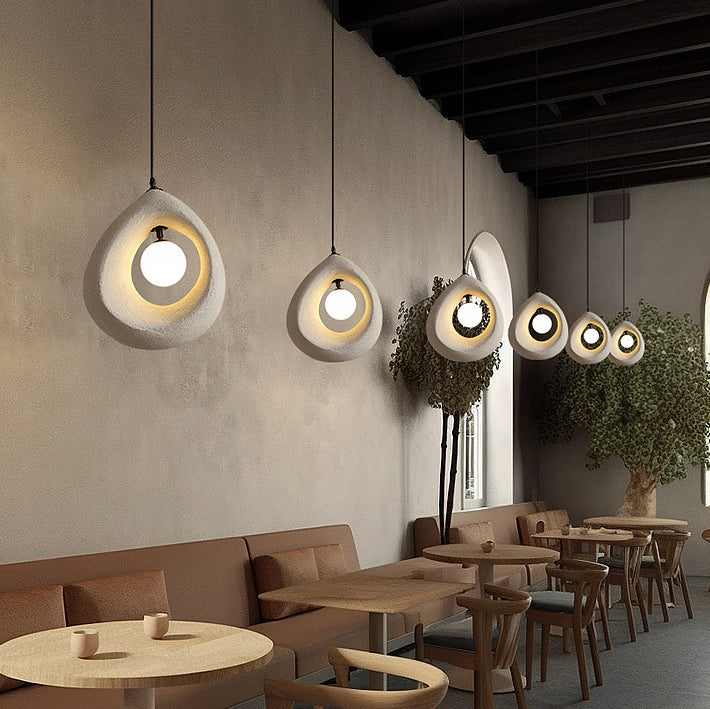 Art déco moderne entièrement en polystyrène 1 - Suspension lumineuse pour salle à manger 