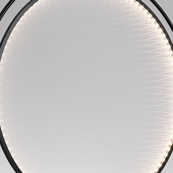 Modern Art Deco Round Reversible Acrylic Iron LED Pendant Light For Dining Room