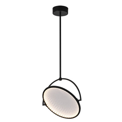 Modern Art Deco Round Reversible Acrylic Iron LED Pendant Light For Dining Room
