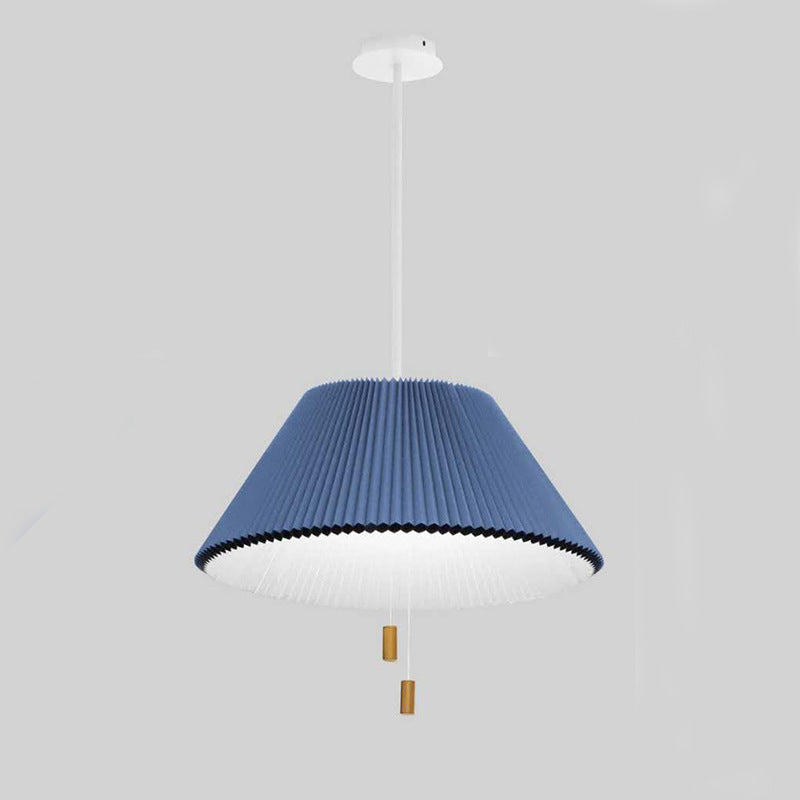 Contemporary Nordic Free Adjustment Paper Cloth Iron 1 - Light Chandelier For Living Room