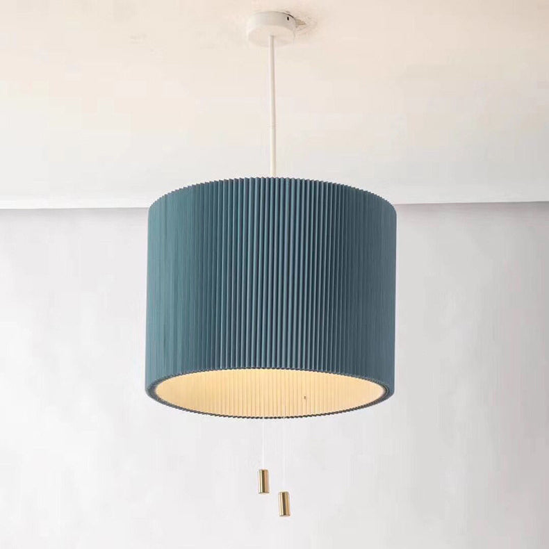 Contemporary Nordic Free Adjustment Paper Cloth Iron 1 - Light Chandelier For Living Room