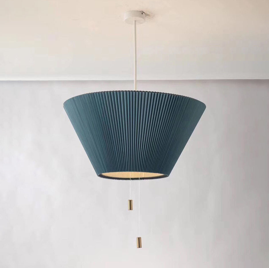 Contemporary Nordic Free Adjustment Paper Cloth Iron 1 - Light Chandelier For Living Room