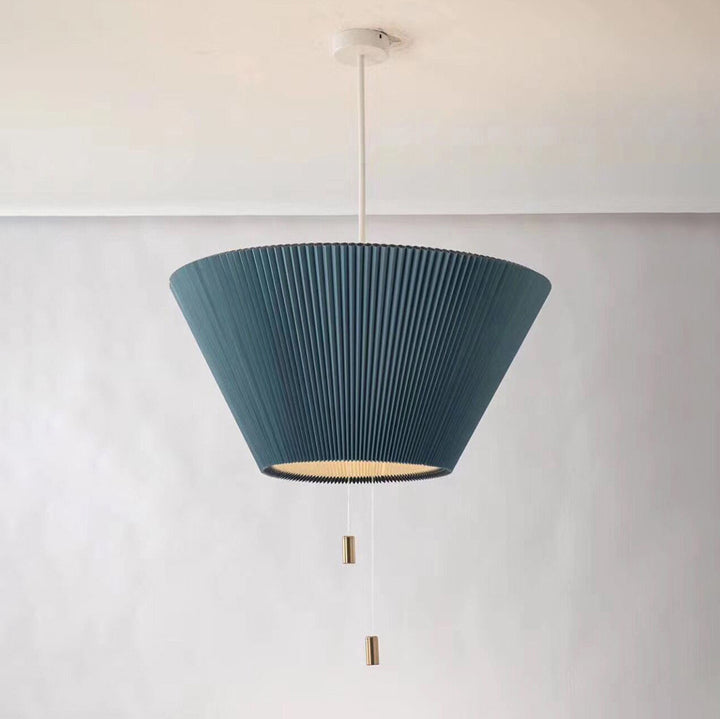 Contemporary Nordic Free Adjustment Paper Cloth Iron 1 - Light Chandelier For Living Room