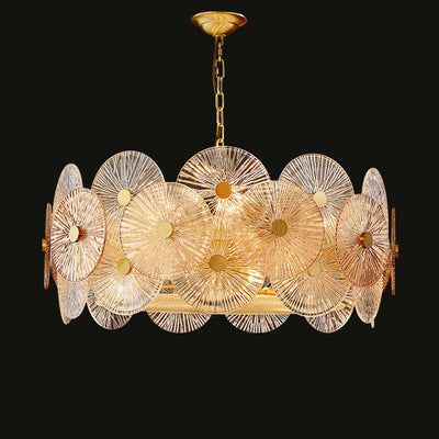 Lustre Contemporain de Luxe Rond Flocon de Neige en Verre Fer 8/15/22 - Pour Salon 