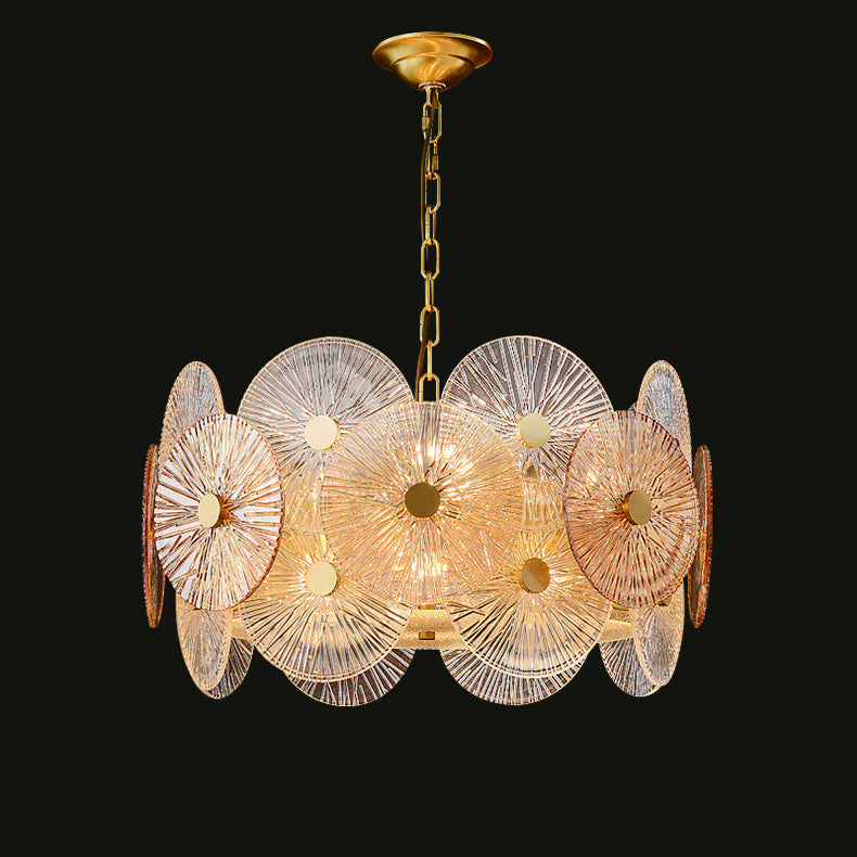 Lustre Contemporain de Luxe Rond Flocon de Neige en Verre Fer 8/15/22 - Pour Salon 