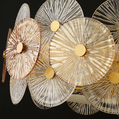 Lustre Contemporain de Luxe Rond Flocon de Neige en Verre Fer 8/15/22 - Pour Salon 