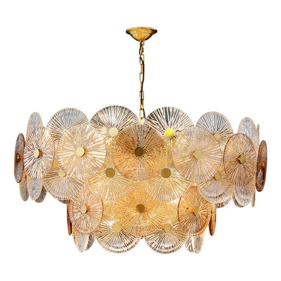Lustre Contemporain de Luxe Rond Flocon de Neige en Verre Fer 8/15/22 - Pour Salon 