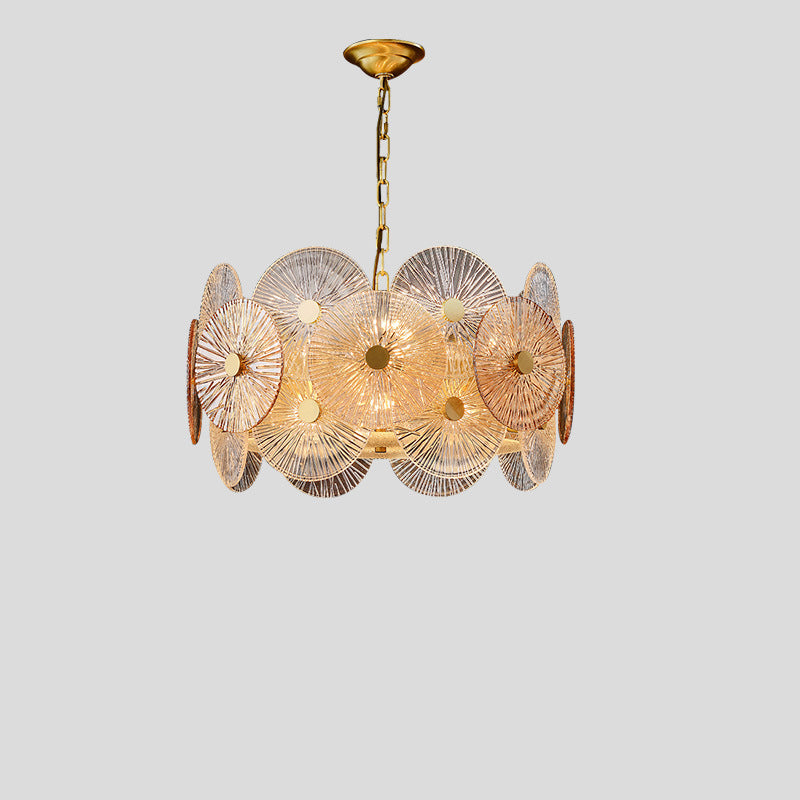 Lustre Contemporain de Luxe Rond Flocon de Neige en Verre Fer 8/15/22 - Pour Salon 