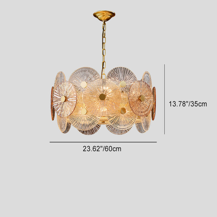 Zeitgenössischer Luxus Rund Schneeflocke Glas Eisen 8/15/22 - Licht Kronleuchter für Wohnzimmer 