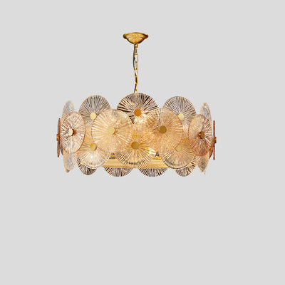 Lustre Contemporain de Luxe Rond Flocon de Neige en Verre Fer 8/15/22 - Pour Salon 