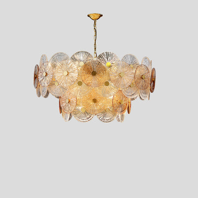 Lustre Contemporain de Luxe Rond Flocon de Neige en Verre Fer 8/15/22 - Pour Salon 