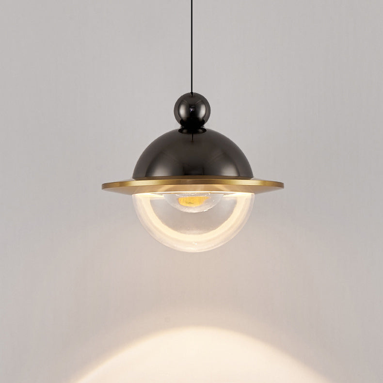 Zeitgenössische nordische UFO-Form Aluminium Acryl LED Pendelleuchte für das Schlafzimmer 
