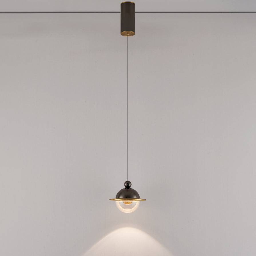 Lámpara colgante LED de aluminio acrílico con forma de OVNI nórdico contemporáneo para dormitorio 