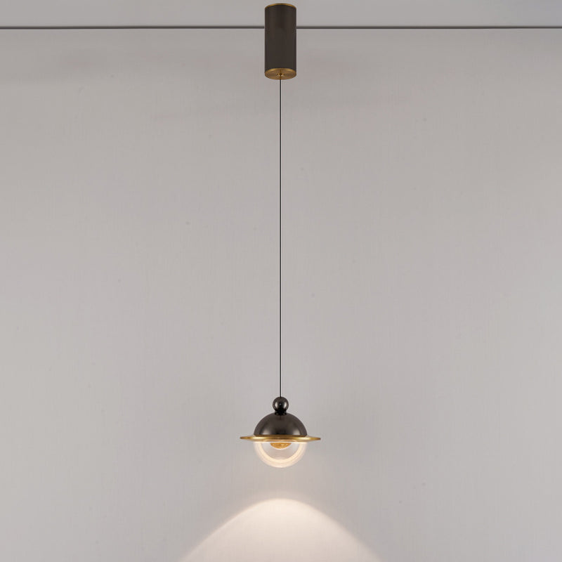 Zeitgenössische nordische UFO-Form Aluminium Acryl LED Pendelleuchte für das Schlafzimmer 