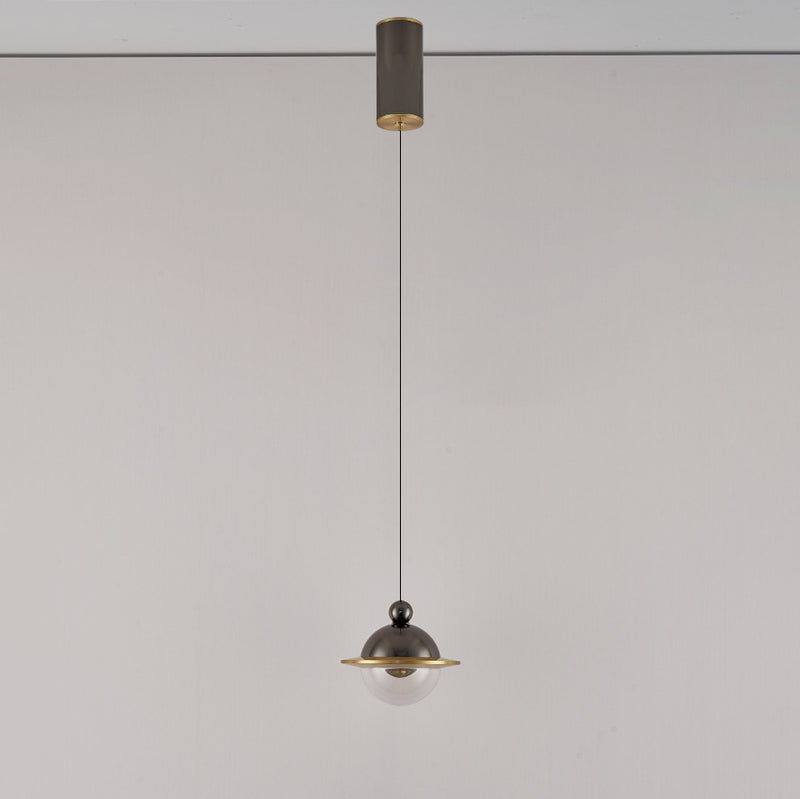Zeitgenössische nordische UFO-Form Aluminium Acryl LED Pendelleuchte für das Schlafzimmer 