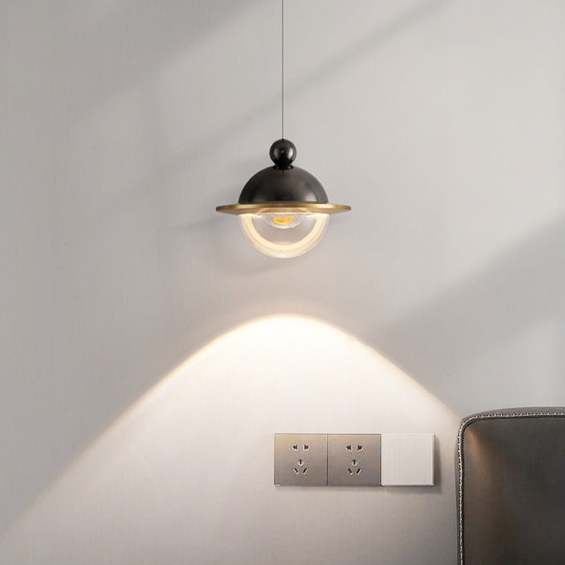 Zeitgenössische nordische UFO-Form Aluminium Acryl LED Pendelleuchte für das Schlafzimmer 