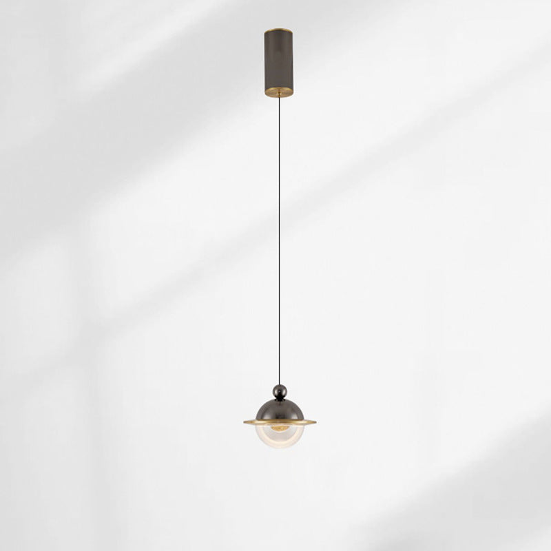 Lámpara colgante LED de aluminio acrílico con forma de OVNI nórdico contemporáneo para dormitorio 