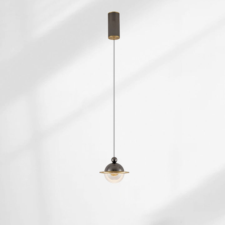 Lámpara colgante LED de aluminio acrílico con forma de OVNI nórdico contemporáneo para dormitorio 