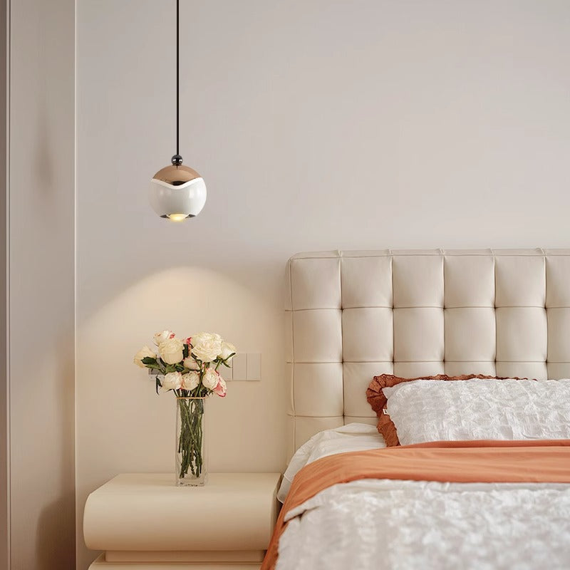 Zeitgenössische Nordic Ball Aluminium Hardware LED Pendelleuchte für Schlafzimmer 