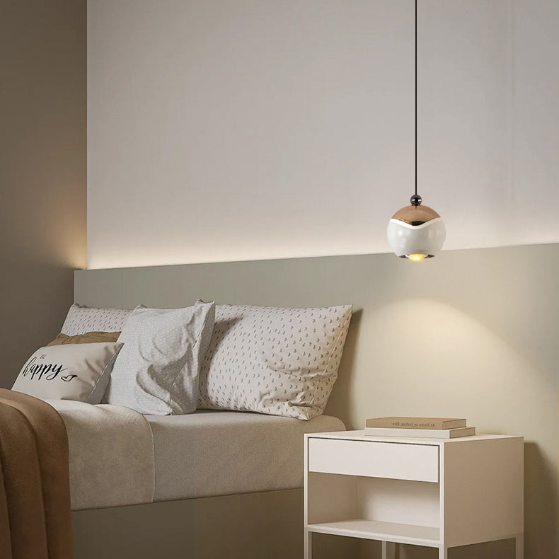Zeitgenössische Nordic Ball Aluminium Hardware LED Pendelleuchte für Schlafzimmer 