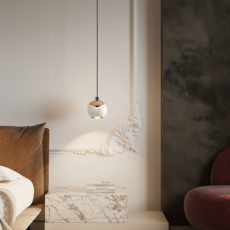 Zeitgenössische Nordic Ball Aluminium Hardware LED Pendelleuchte für Schlafzimmer 