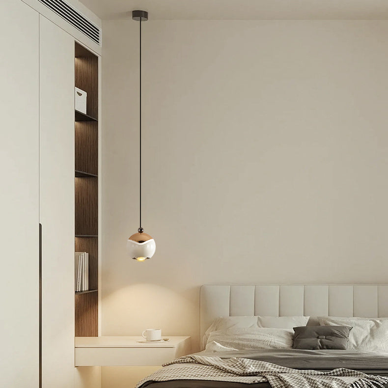 Zeitgenössische Nordic Ball Aluminium Hardware LED Pendelleuchte für Schlafzimmer 