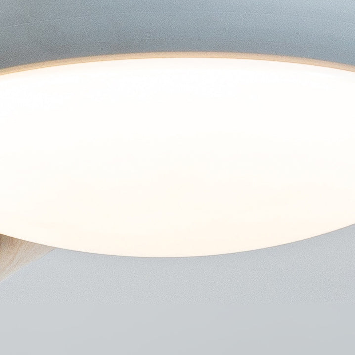 Zeitgenössischer nordischer Deckenventilator mit drei Lüfterblättern aus Hardware, Kunststoff und Acryl mit LED-Abhängung für das Wohnzimmer 