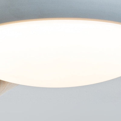 Contemporary Nordic Three Fan Blades Hardware Plastic Acrylic LED Downrods Ceiling Fan Light For Living Room