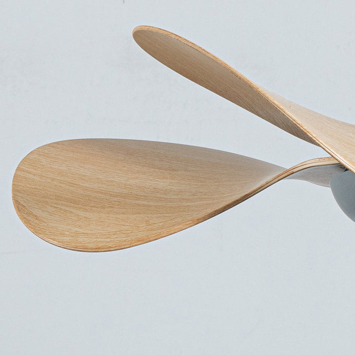 Zeitgenössischer nordischer Deckenventilator mit drei Lüfterblättern aus Hardware, Kunststoff und Acryl mit LED-Abhängung für das Wohnzimmer 