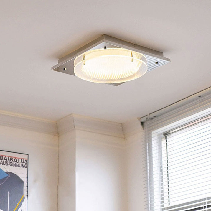 Moderne Einfachheit Quadratische Hardware Acryl Eisen LED Deckenleuchte für Schlafzimmer 