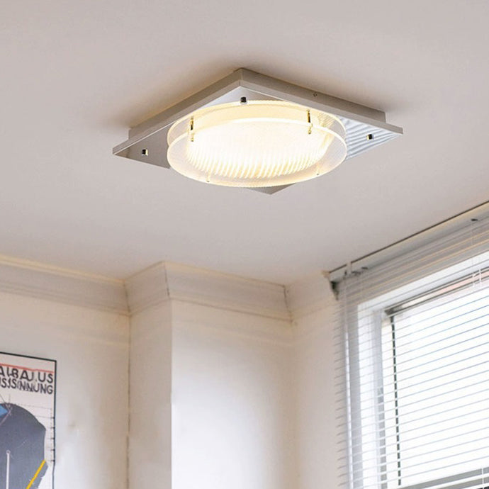 Moderne Einfachheit Quadratische Hardware Acryl Eisen LED Deckenleuchte für Schlafzimmer 