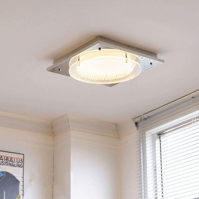 Moderne Einfachheit Quadratische Hardware Acryl Eisen LED Deckenleuchte für Schlafzimmer 