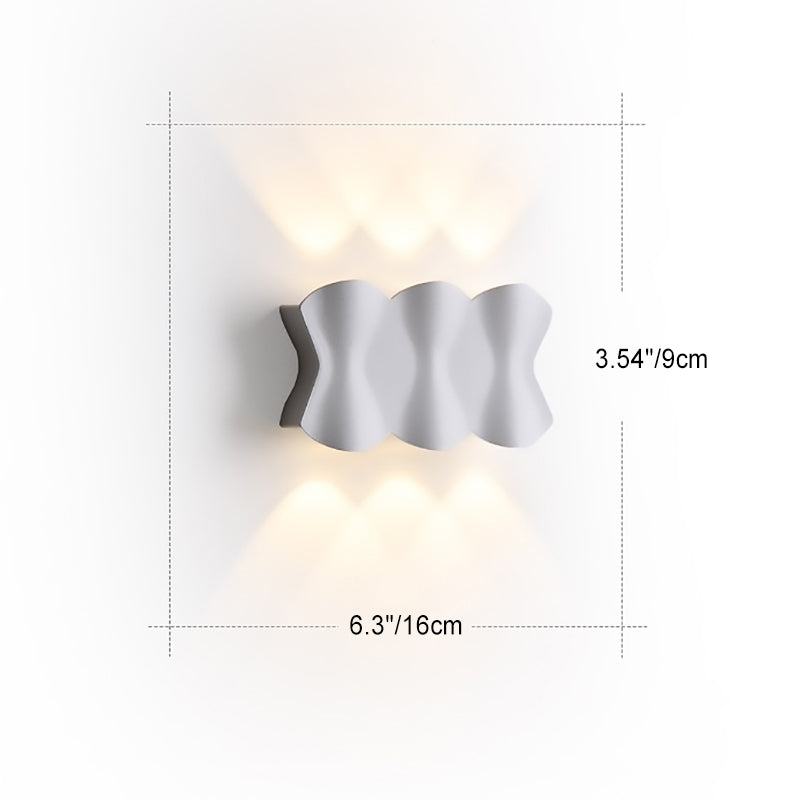 Applique Murale LED en Aluminium Imperméable de Simplicité Moderne pour Patio Extérieur 