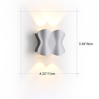 Applique Murale LED en Aluminium Imperméable de Simplicité Moderne pour Patio Extérieur 