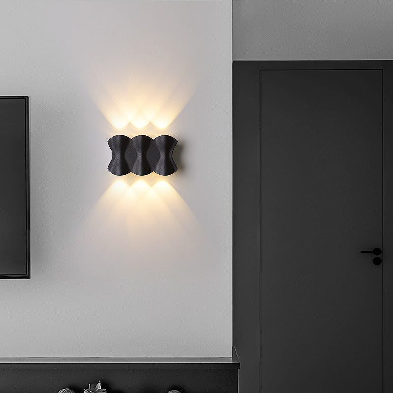 Applique Murale LED en Aluminium Imperméable de Simplicité Moderne pour Patio Extérieur 