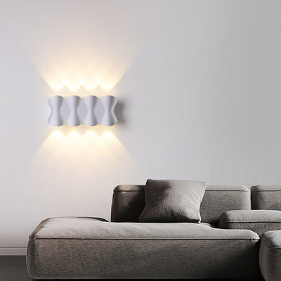 Applique Murale LED en Aluminium Imperméable de Simplicité Moderne pour Patio Extérieur 