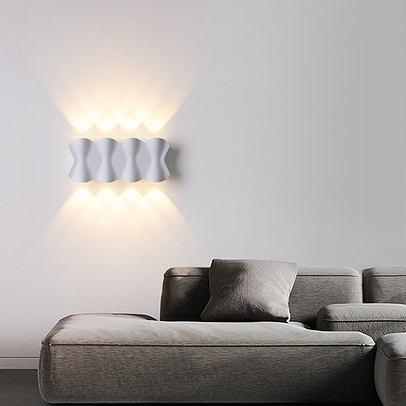 Applique Murale LED en Aluminium Imperméable de Simplicité Moderne pour Patio Extérieur 
