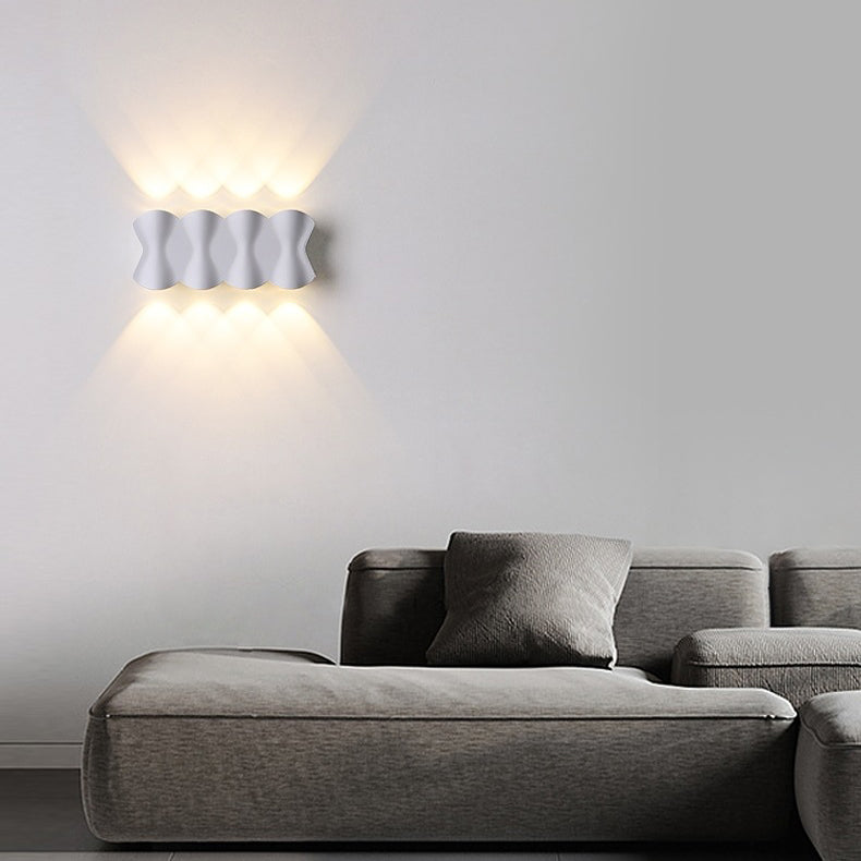 Applique Murale LED en Aluminium Imperméable de Simplicité Moderne pour Patio Extérieur 