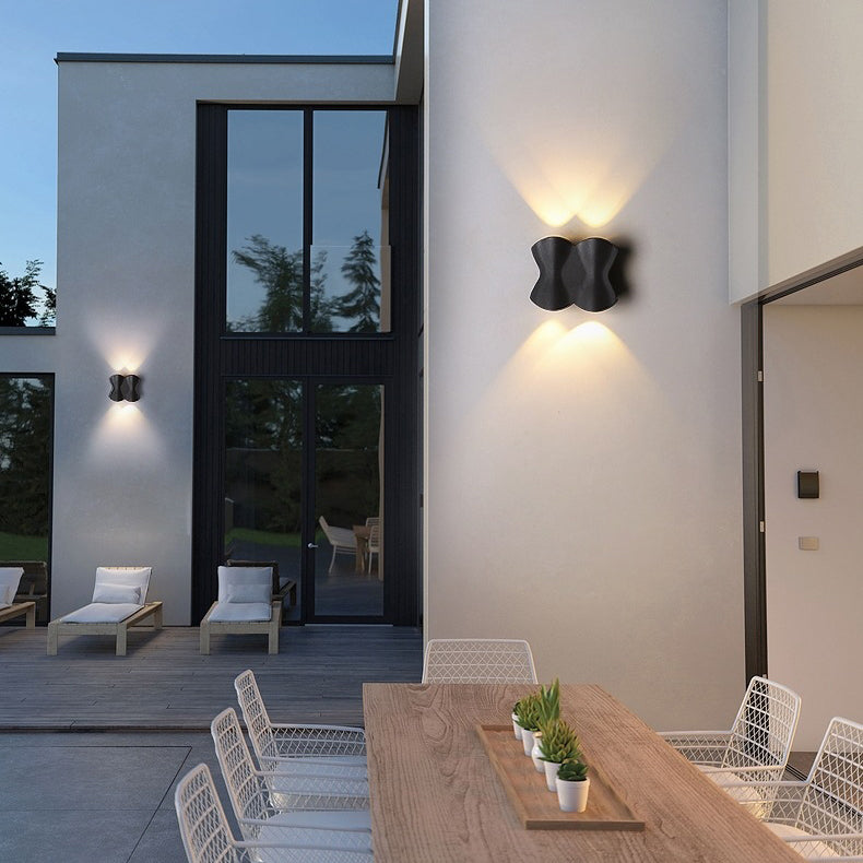 Applique Murale LED en Aluminium Imperméable de Simplicité Moderne pour Patio Extérieur 