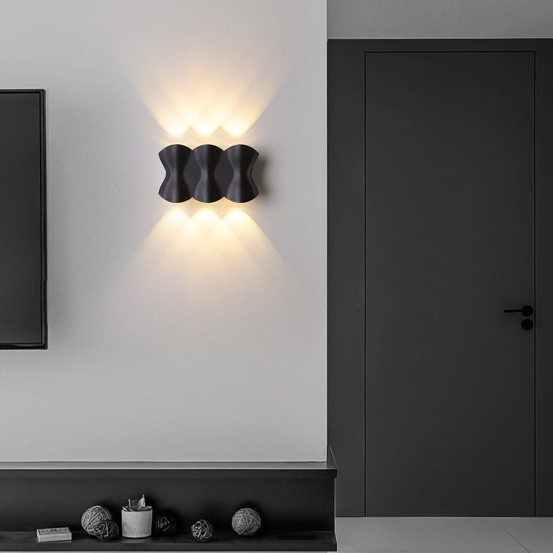 Applique Murale LED en Aluminium Imperméable de Simplicité Moderne pour Patio Extérieur 