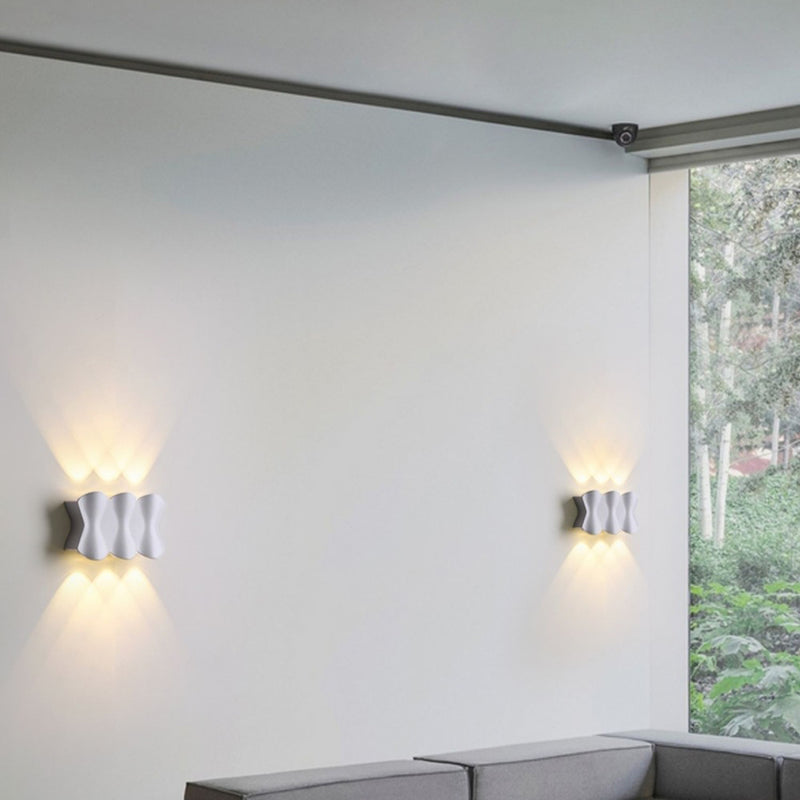 Applique Murale LED en Aluminium Imperméable de Simplicité Moderne pour Patio Extérieur 