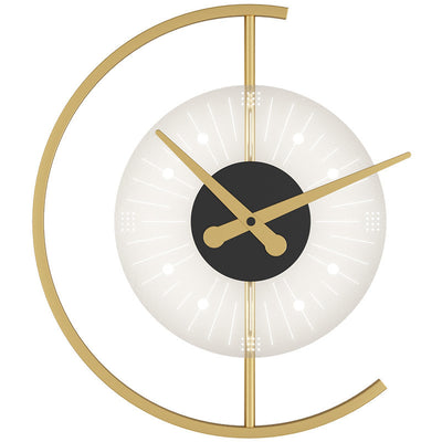 Lámpara de pared con aplique LED de hierro acrílico en forma de reloj nórdico contemporáneo para dormitorio 