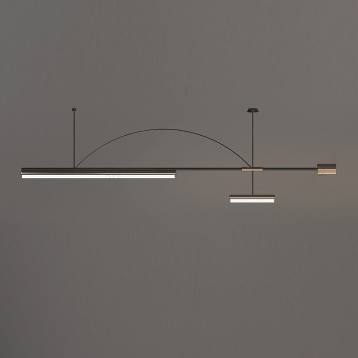 Moderne Schlichtheit Aluminium Eisen LED Kronleuchter Insel Licht für Esszimmer 