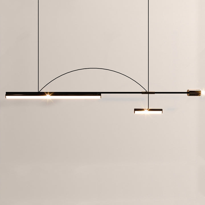 Moderne Schlichtheit Aluminium Eisen LED Kronleuchter Insel Licht für Esszimmer 