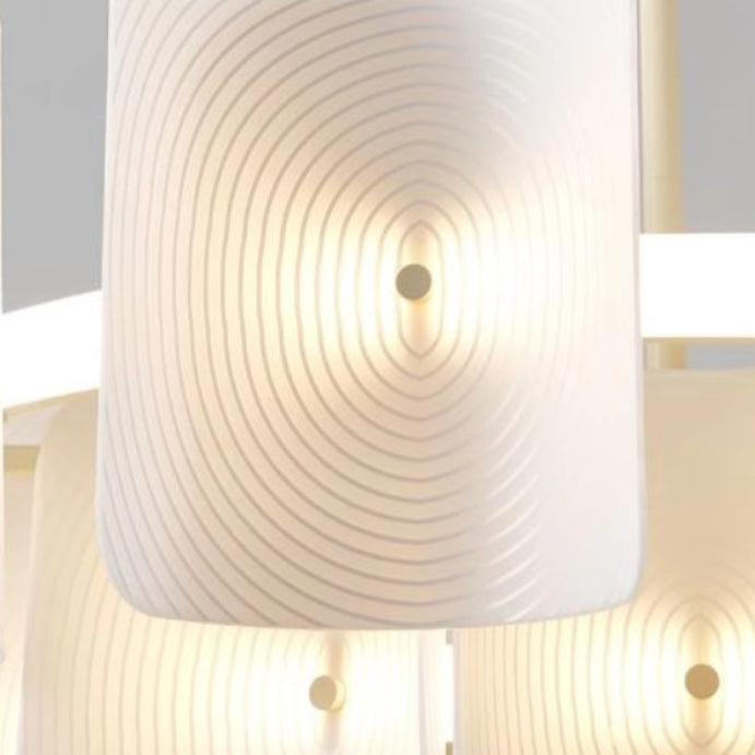Traditionelle japanische Kuppel Aluminium Acryl LED-Kronleuchter für das Wohnzimmer 