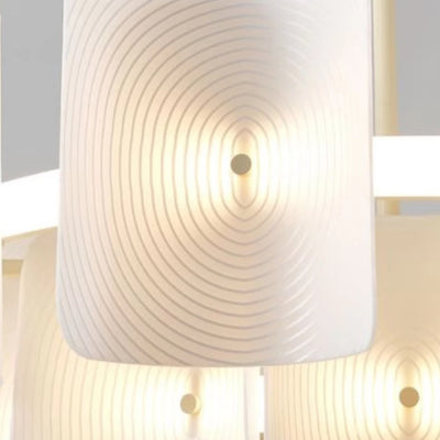 Lustres LED en acrylique et aluminium japonais traditionnels pour le salon 
