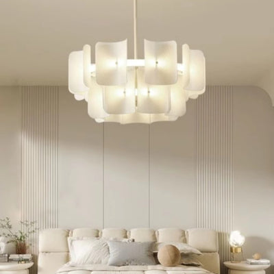 Lustres LED en acrylique et aluminium japonais traditionnels pour le salon 